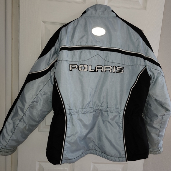 Polaris Light Blue and Black snowmobile Jacket - Picture 2 of 4